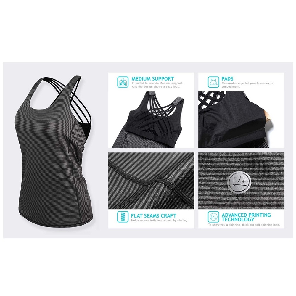 Queenie Ke Strappy Athletic Yoga Top M